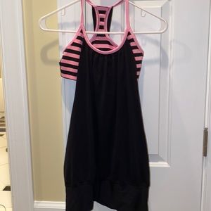 Lululemon Pink & Black Tank Top